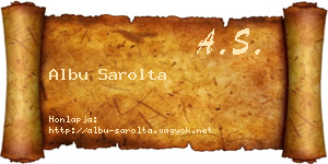 Albu Sarolta névjegykártya