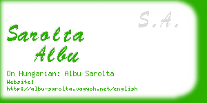 sarolta albu business card